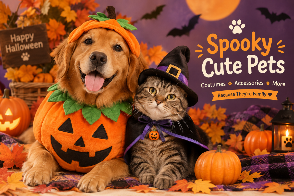 Halloween kostymer för hund och katt