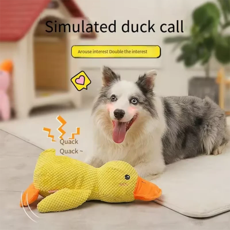 Gul ankplyschleksak för hund – Pip-pip & kramas | S, M & L