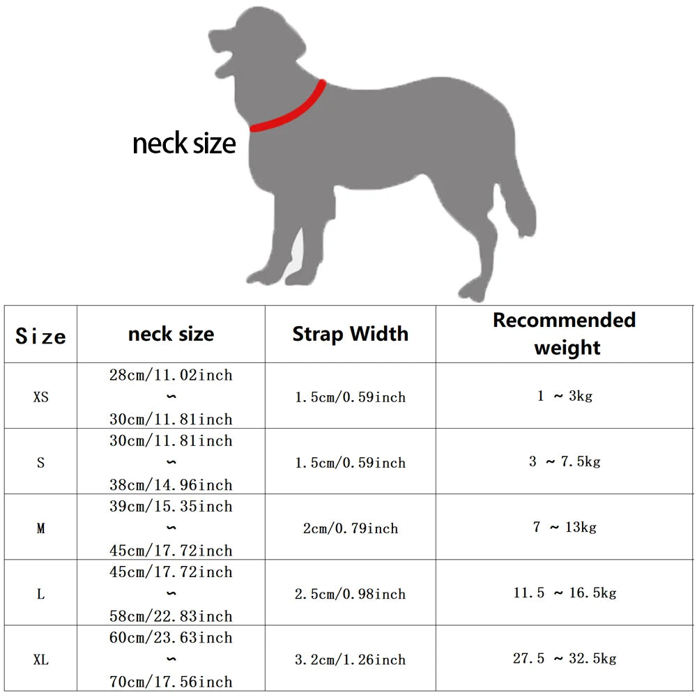 Justerbart hundhalsband med reflexer – andningsbart mesh