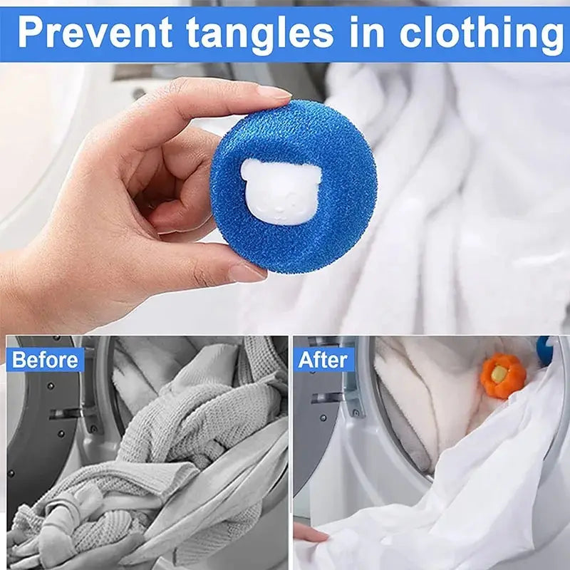 Pälsborttagarboll för tvätt – återanvändbar, 1, 3 eller 5-pack