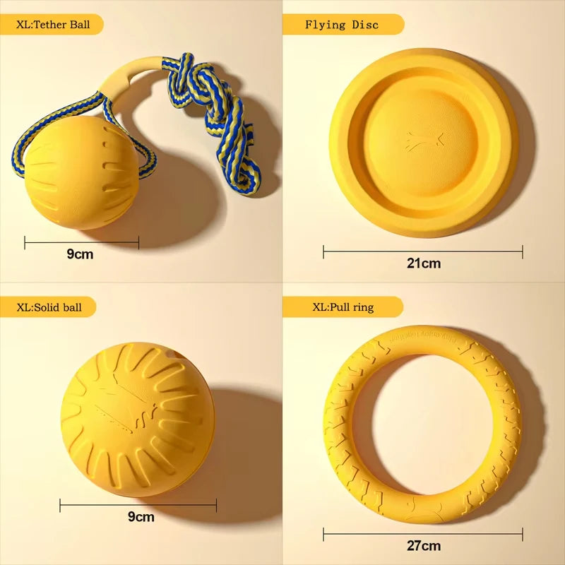 Hundleksaksset i EVA – Frisbee, Boll & Tuggleksak