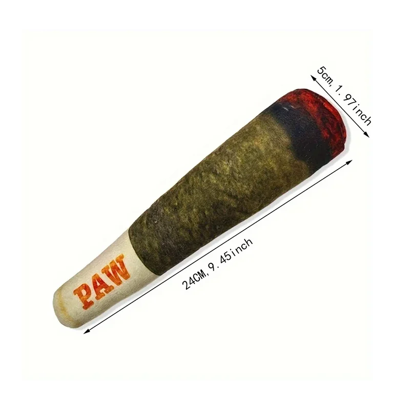 Hundleksak Cigarr i Plysch – Pip-leksak & Tuggleksak