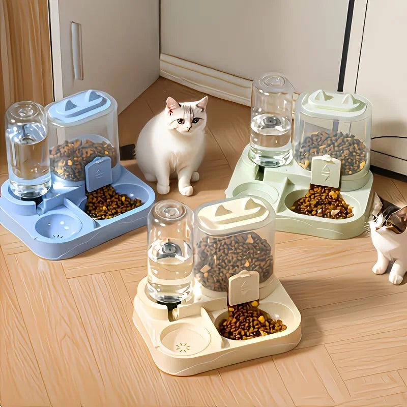 Automatisk matare & vattendispenser för hund och katt – 2-i-1