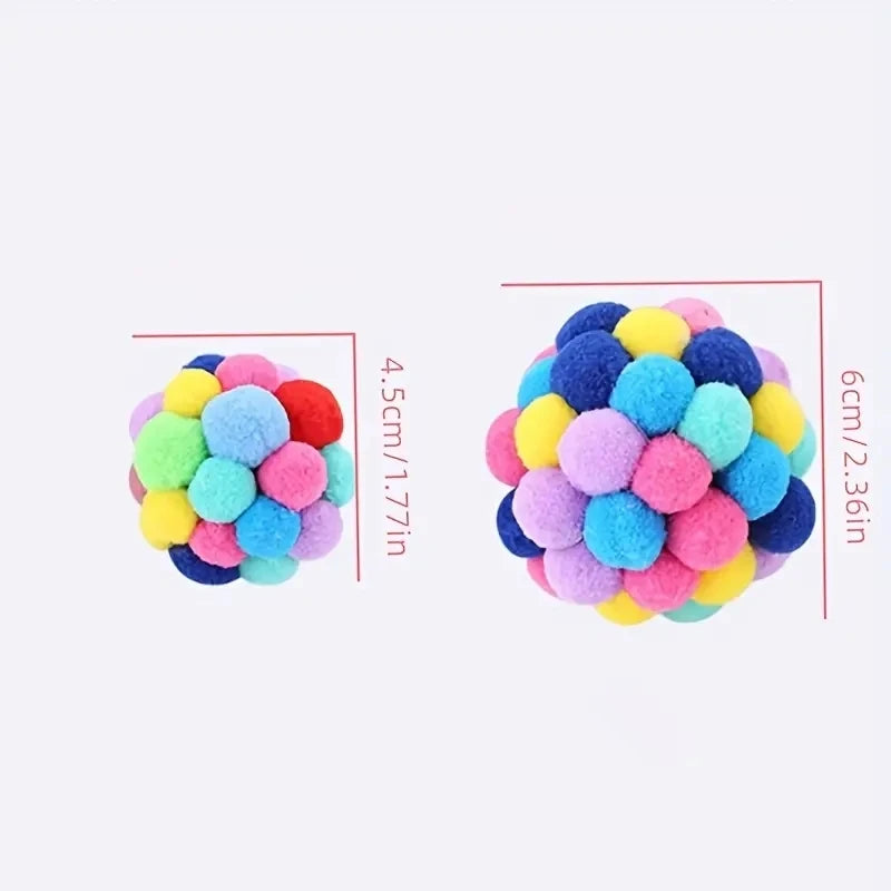 Kattleksaker – Plyscboll, Bjällerboll & Ullboll (1–3-pack)
