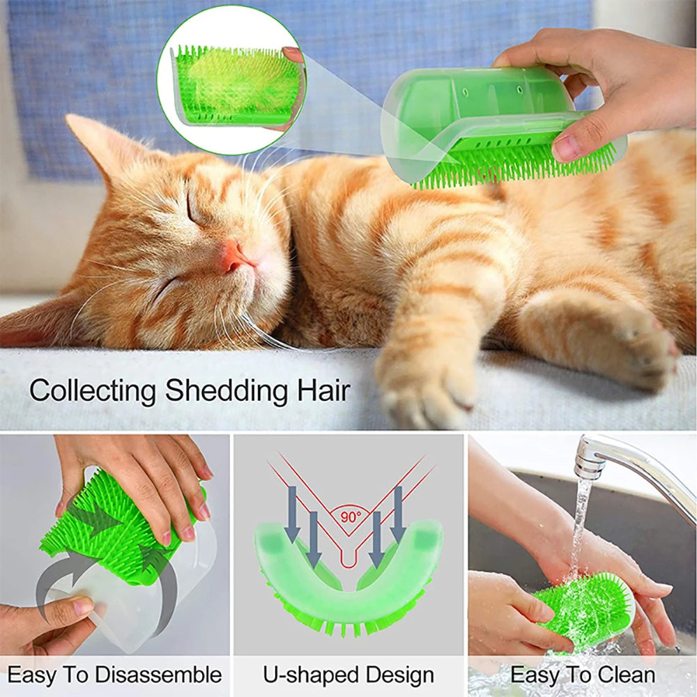 Hörnborste för katt – Massage & Hårborttagning | 4 färger