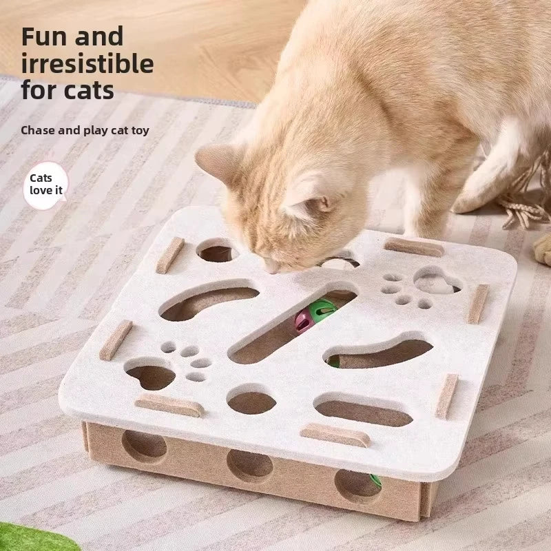 Pusselbox för katt – Interaktiv klösbräda & bollleksak | 6 varianter