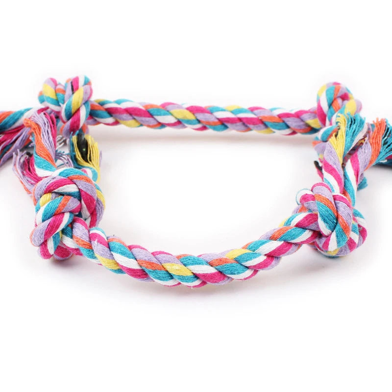 Hundleksak – Tuggrep med Knutar av Bomull (15 & 21 cm)