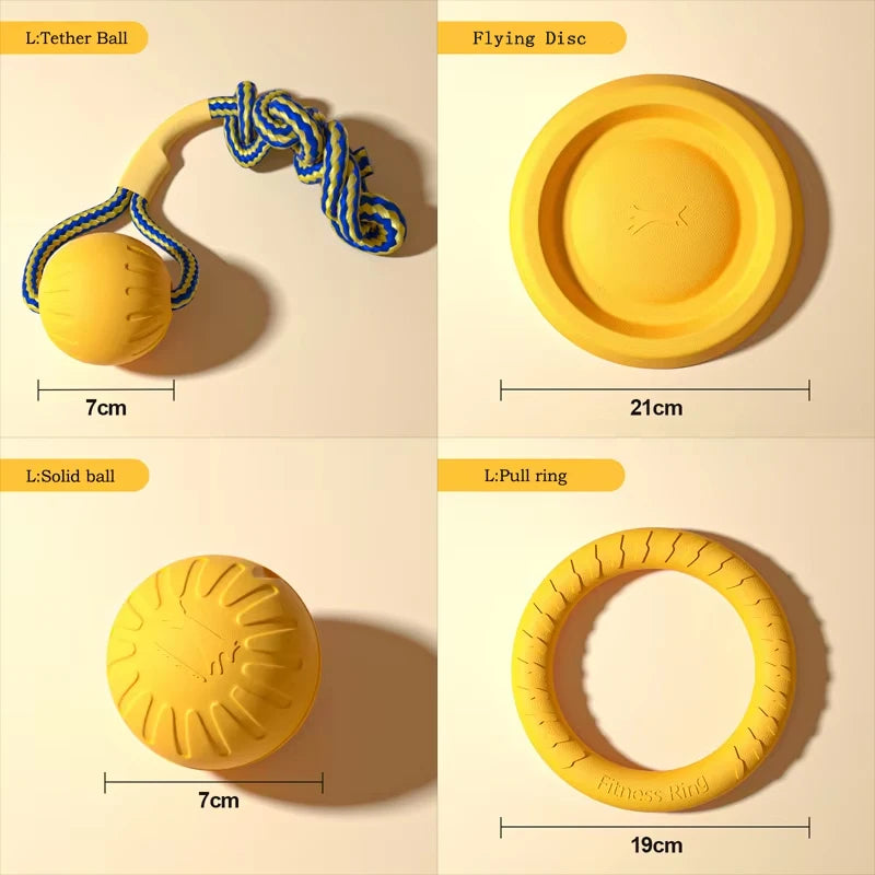 Hundleksaksset i EVA – Frisbee, Boll & Tuggleksak