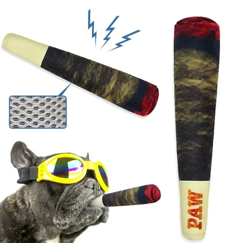 Hundleksak Cigarr i Plysch – Pip-leksak & Tuggleksak