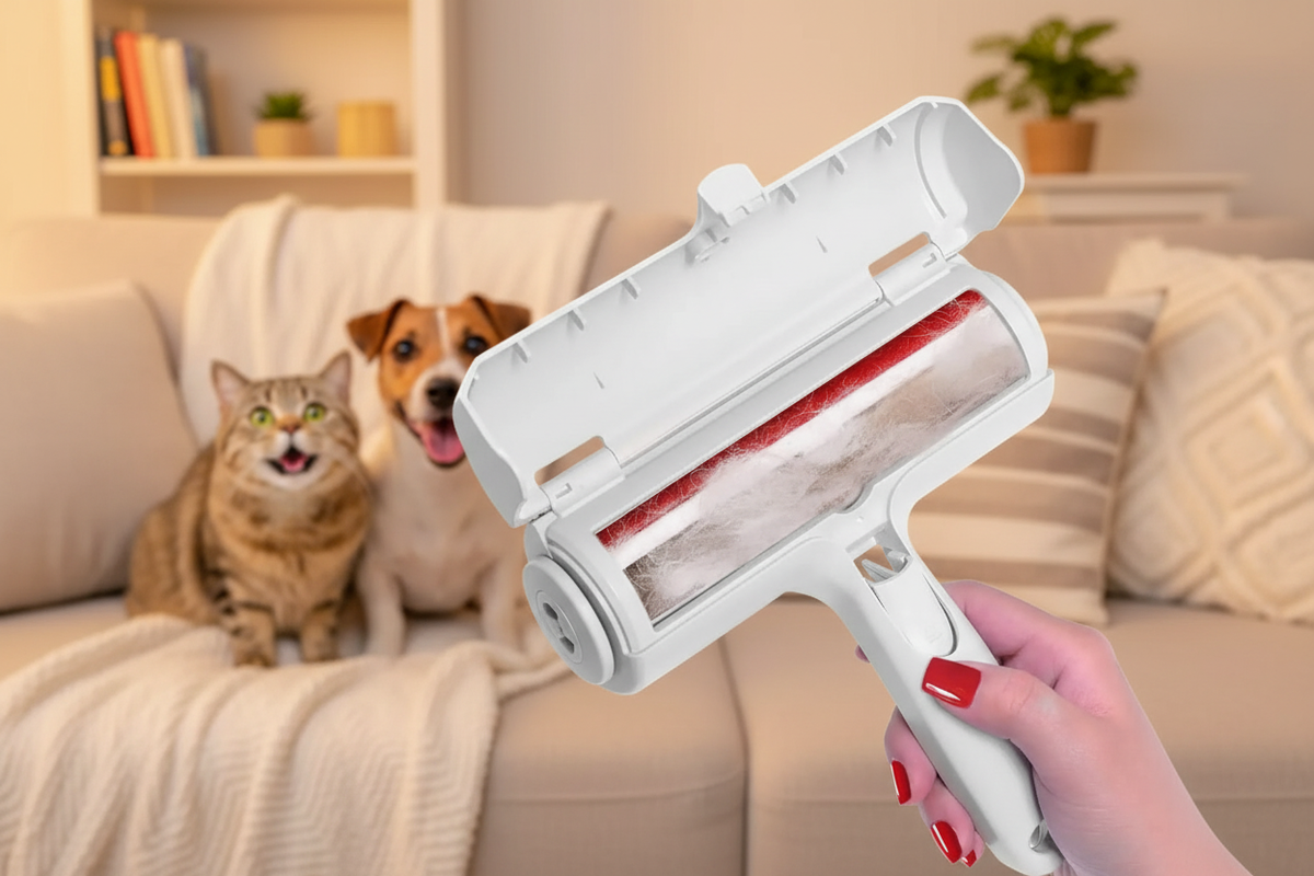 Produkt med husdjur på soffa